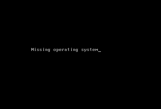 HermeticWiperによるハードディスクの消去後、「オペレーティングシステムが見つからない」と表示される