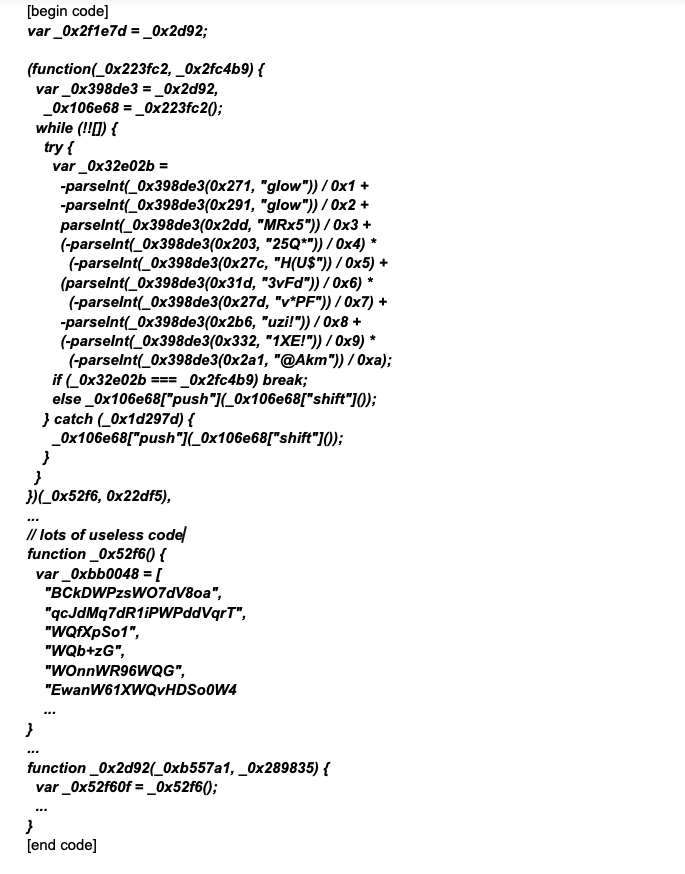 図17 悪意のあるWebスキマーのコードスニペット