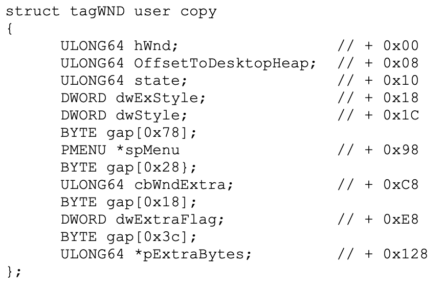 画像8には何行ものコードが示されています。これは子のtagWND構造体を表しています。BYTEのギャップは今回は関連性がないので分析していません。 