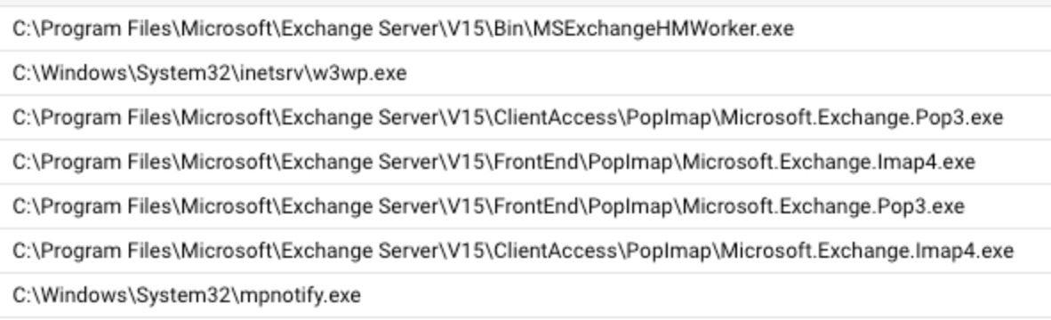 画像 1 は、Microsoft Exchange Server 環境で DLL モジュールをロードするプロセスのさまざまなパス を示したスクリーンショットです。